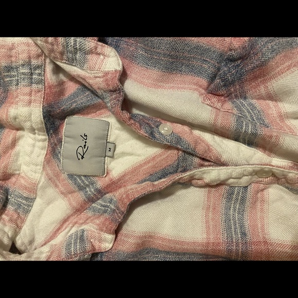 Rails white/pink/lavender lt blue plaid button up - Picture 3 of 3